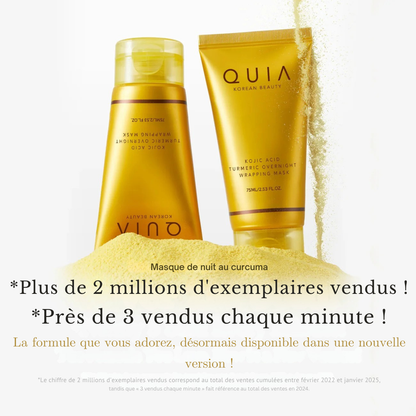Masque enveloppant à l'acide kojique et au curcuma