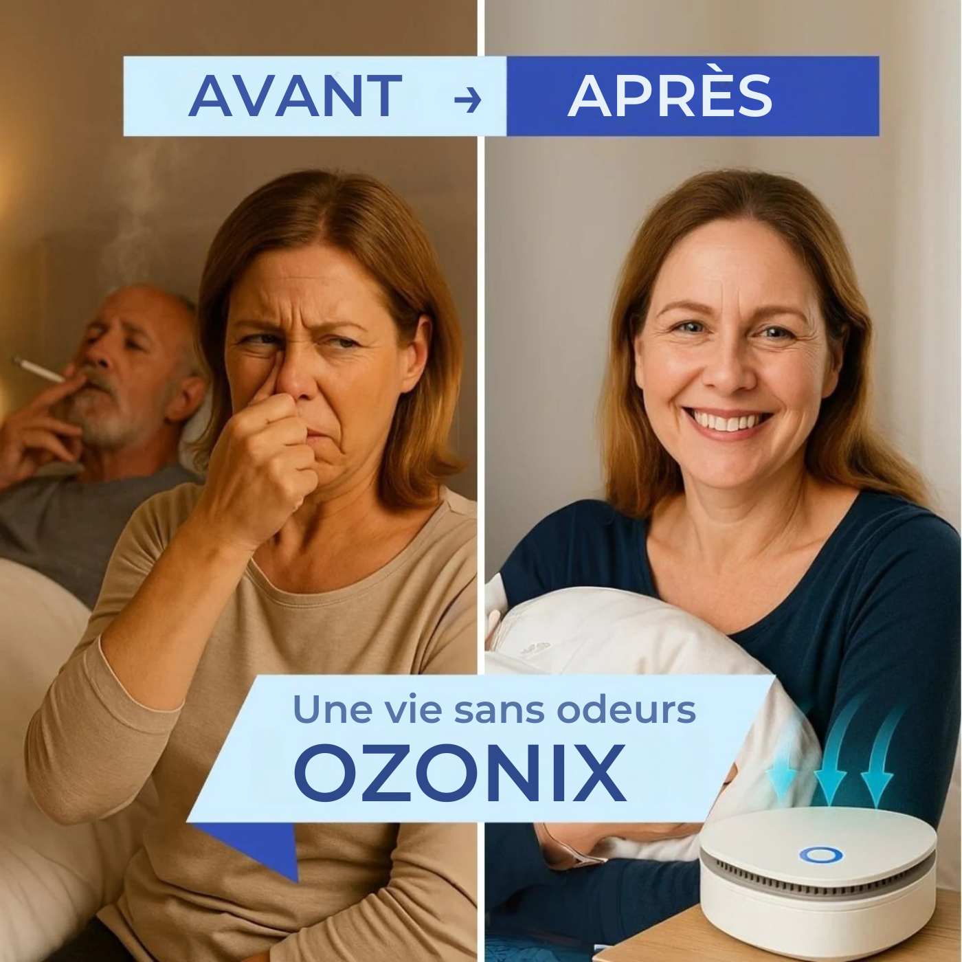 Ozonix - Éliminez la fumée, les odeurs d'animaux et celles de cuisine